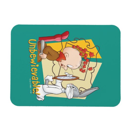 Magnet Flexible BUNNY™ et Elmer Fudd "Unbewievable" Barber BUGS (Horizontal)