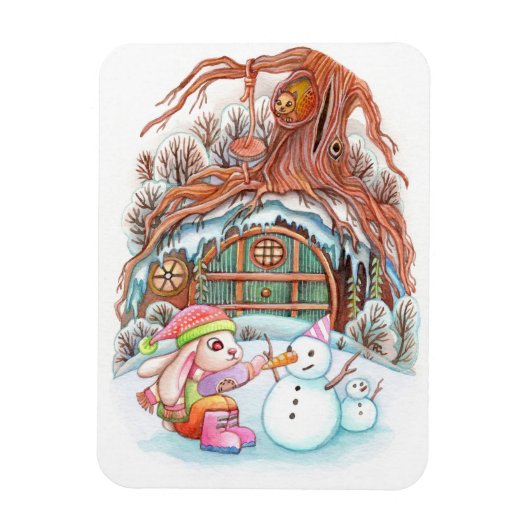 Magnet Flexible Bunny et Snowman (Vertical)