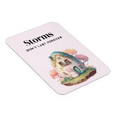 Magnet Flexible Bunny Pink Pastel & Egg House Encouragement (Côté Droit)