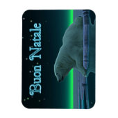 Magnet Flexible Buon Natale - Ours polaire à bord de glace (Vertical)