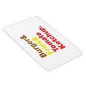 Magnet Flexible Burger & Fries & Tomato Ketchup. (Côté Droit)