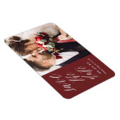 Magnet Flexible Burgundy Elegant Script Photo Enregistrer l'aimant (Côté Droit)