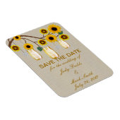 Magnet Flexible Burlap Jaune Mason Jarres Enregistrer l'aimant Dat (Côté Droit)