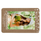 Magnet Flexible Burlap Lights Photo Graduation Faire-part (Horizontal)