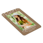 Magnet Flexible Burlap Lights Photo Graduation Faire-part (Côté Droit)