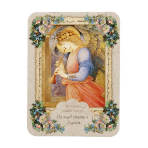 Magnet Flexible Burne-Jones Angel playing a flageolet Cc0815