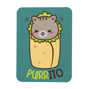 Magnet Flexible Burrito de chat de Purrito Kitty