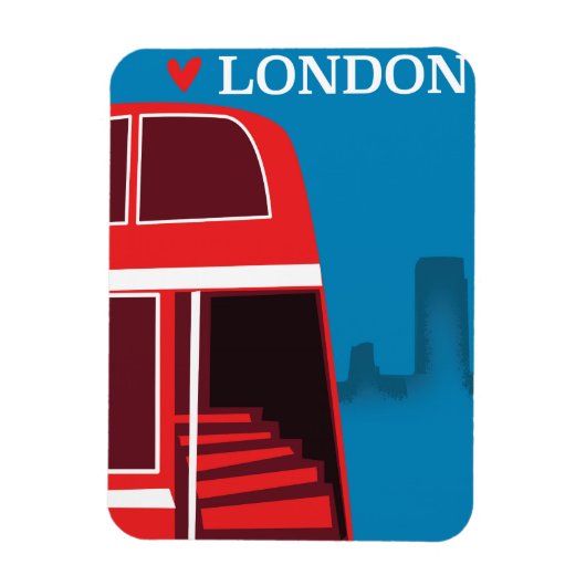 Magnet Flexible Bus rouge de Londres (Vertical)