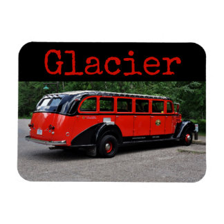 Magnet Flexible Bus rouge du parc national de Glacier
