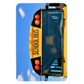 Magnet Flexible Bus scolaire avec lumières ambrées et rouges (Vertical)