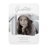 Magnet Flexible Bushstroke Cute Calligraphy Graduation Pré K Photo (Vertical)