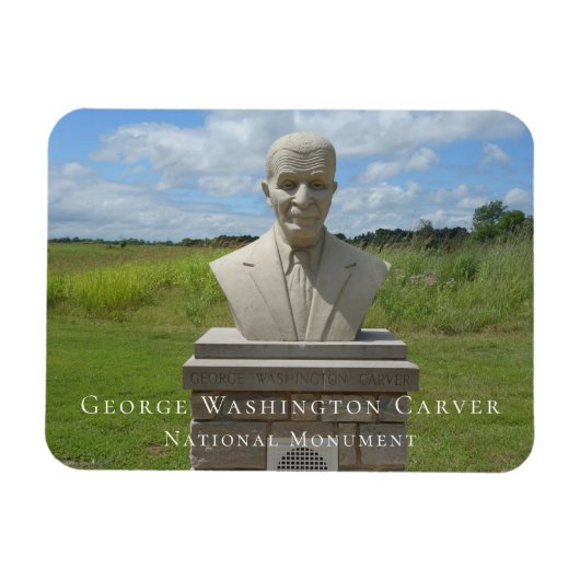Magnet Flexible Bust of George Washington Carver, Carver Trail (Horizontal)