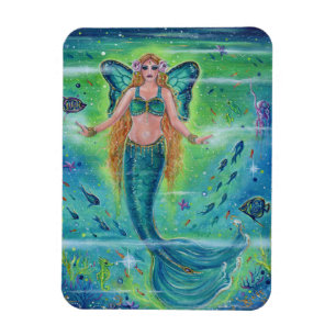Magnet Flexible Butterfly Mermaid en paix intérieure par Renee Lav