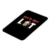 Magnet Flexible Buvons Lit Bière Santa Hat Noël Li (Côté Gauche)