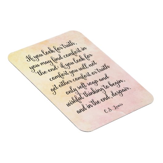 Magnet Flexible C.S. Lewis Vérité Citation d'art Imprimer (Côté Droit)