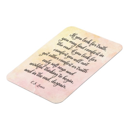 Magnet Flexible C.S. Lewis Vérité Citation d'art Imprimer (Côté Gauche)