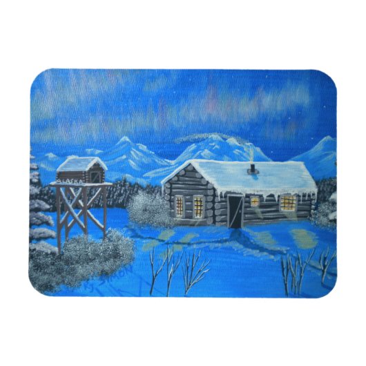 Magnet Flexible Cabine aurores boréales (Horizontal)