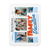 Magnet Flexible Cabine de croisière Marker Blue Family Photo Perso (Vertical)