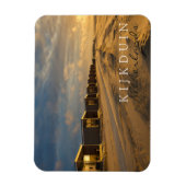 Magnet Flexible Cabines de plage au coucher du soleil sur la côte  (Vertical)