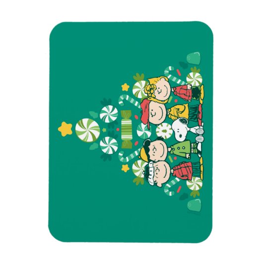 Magnet Flexible cacahuètes | Arbre de Noël de menthe poivrée (Vertical)