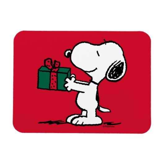 Magnet Flexible cacahuètes | Snoopy Christmas Gift Giver (Horizontal)