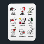 Magnet Flexible cacahuètes | Snoopy Christmas Holiday Moods<br><div class="desc">Découvrez cette amusante conception de Noël de cacahuètes avec Snoopy.</div>