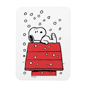 Magnet Flexible cacahuètes   Snoopy Doghouse Snowflakes