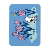 Magnet Flexible cacahuètes | Snoopy & Woodstock Flower Garden (Vertical)