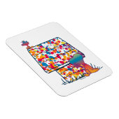 Magnet Flexible cacahuètes | Snoopy & Woodstock Rainbow Paint (Côté Droit)