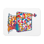 Magnet Flexible cacahuètes | Snoopy & Woodstock Rainbow Paint (Horizontal)