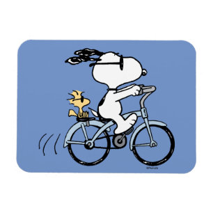 Magnet Flexible cacahuètes   Vélo Snoopy & Woodstock