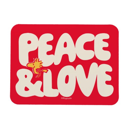 Magnet Flexible cacahuètes | Woodstock Peace & Love (Horizontal)