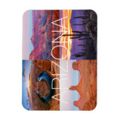 Magnet Flexible Cactus Red Rock Sunset Nature Paysages Arizona (Vertical)