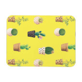 Magnet Flexible Cactus Succulents de Dessert Vert dans les pots (Horizontal)
