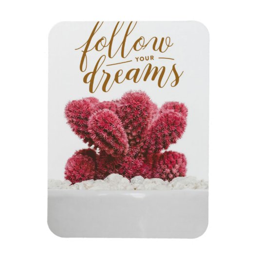 Magnet Flexible Cactus Suivez Vos Rêves (Vertical)