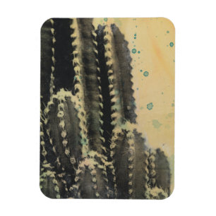 Magnet Flexible Cactus vert sur l'arrière - plan jaune