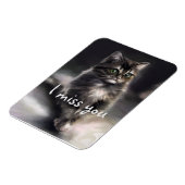 Magnet Flexible Cadeau Amoureux des chats Gris chat Vous me manque (Côté Gauche)