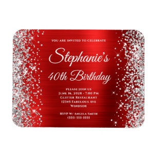 Magnet Flexible Cadeau commémoratif 40e anniversaire paillettes ar