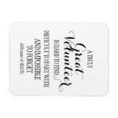 Magnet Flexible cadeau d'appréciation du volontaire blanc simple (Horizontal)