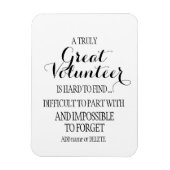 Magnet Flexible cadeau d'appréciation du volontaire blanc simple (Vertical)