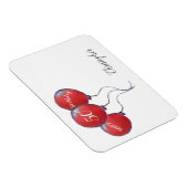 Magnet Flexible cadeau de ballon rouge à 50e anniversaire (Côté Droit)
