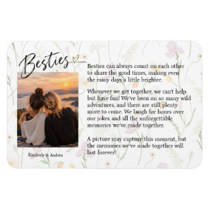 Magnet Flexible Cadeau de meilleures amies avec photo et message