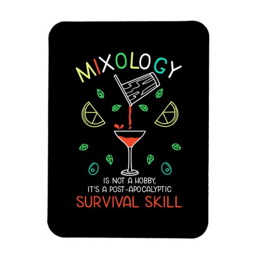 Magnet Flexible Cadeau de Noël | Barman Mixologue (Vertical)