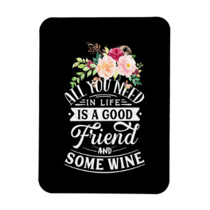 Magnet Flexible Cadeau de Noël   Bon Ami Et Du Vin