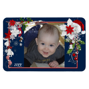 Magnet Flexible Cadeau de Noël Modèle photo enfant pour grand-mère