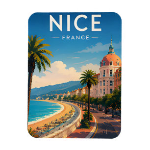 Magnet Flexible Cadeau de voyage de Nice Riviera côtière France