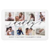 Magnet Flexible Cadeau moderne Daddy Script pour pères Photo Colla (Horizontal)