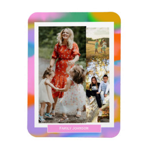 Magnet Flexible Cadeau moderne magnifique coloré de 3 photos de fa