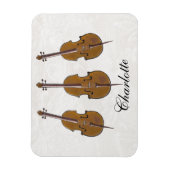 Magnet Flexible Cadeau trio de violoncelle personnalisé (Vertical)