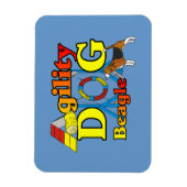 Magnet Flexible Cadeaux d'agilité beagle (Vertical)